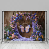Lofaris Butterfly Floral Arch Wedding Photography Backdrop
